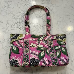 Vera Bradley Priscilla Pink Floral Paisley Print Small Tote/Shoulder Bag